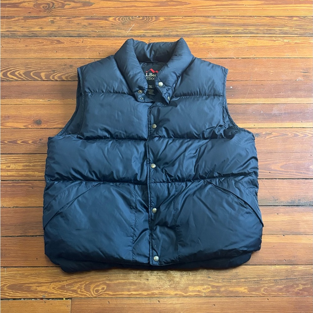Men’s L.L. Bean Outdoors Puffer Vest Goose Down black Sz L
